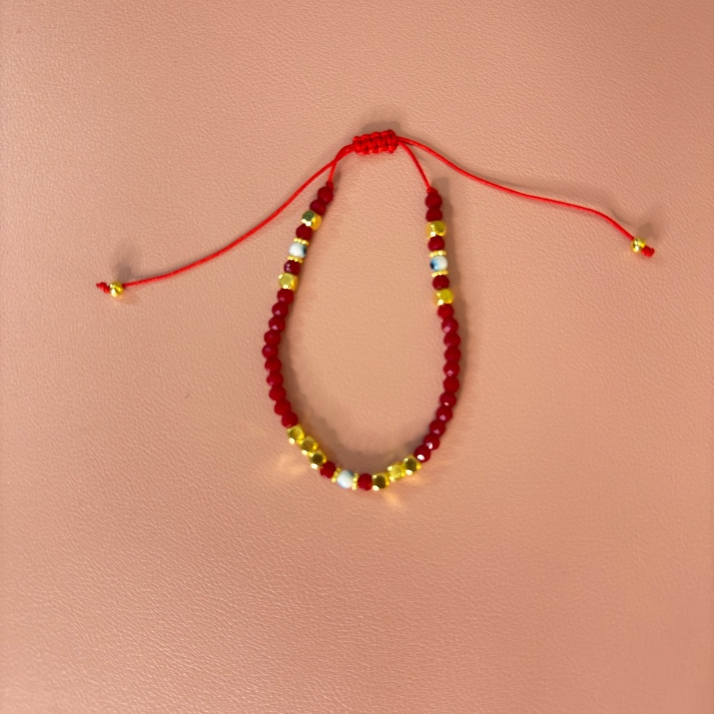 Red and Yellow Minimalist Jewelry Bracelet